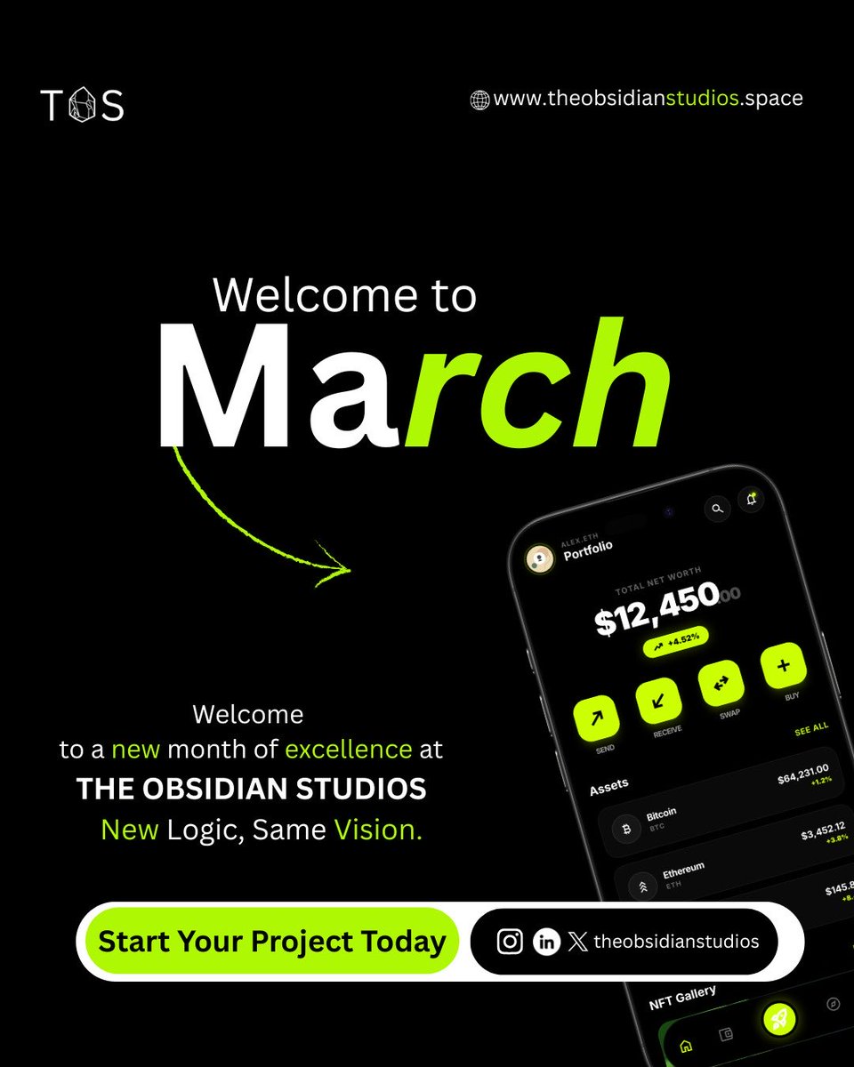 theobsdnstudios's tweet photo. The Obsidian Studios welcomes you to the month of March.

New Logic Same Vision. https://t.co/3bCYSmZHWG