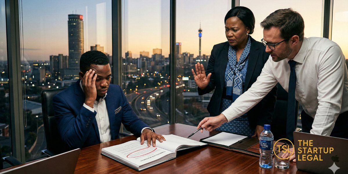 Fixing a broken shareholder agreement mid-funding round does not just cost money.

It costs time, momentum, and investor confidence you may never fully recover. The cheapest legal work you will ever do is the work you do before you need it.

Book a complimentary meeting and let