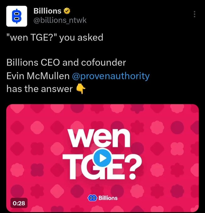 New month. Bigger energy.

The community is ready for what’s next

TGE is coming. <a href="/billions_ntwk/">Billions</a> 

Comment gBillions if you’re ready.