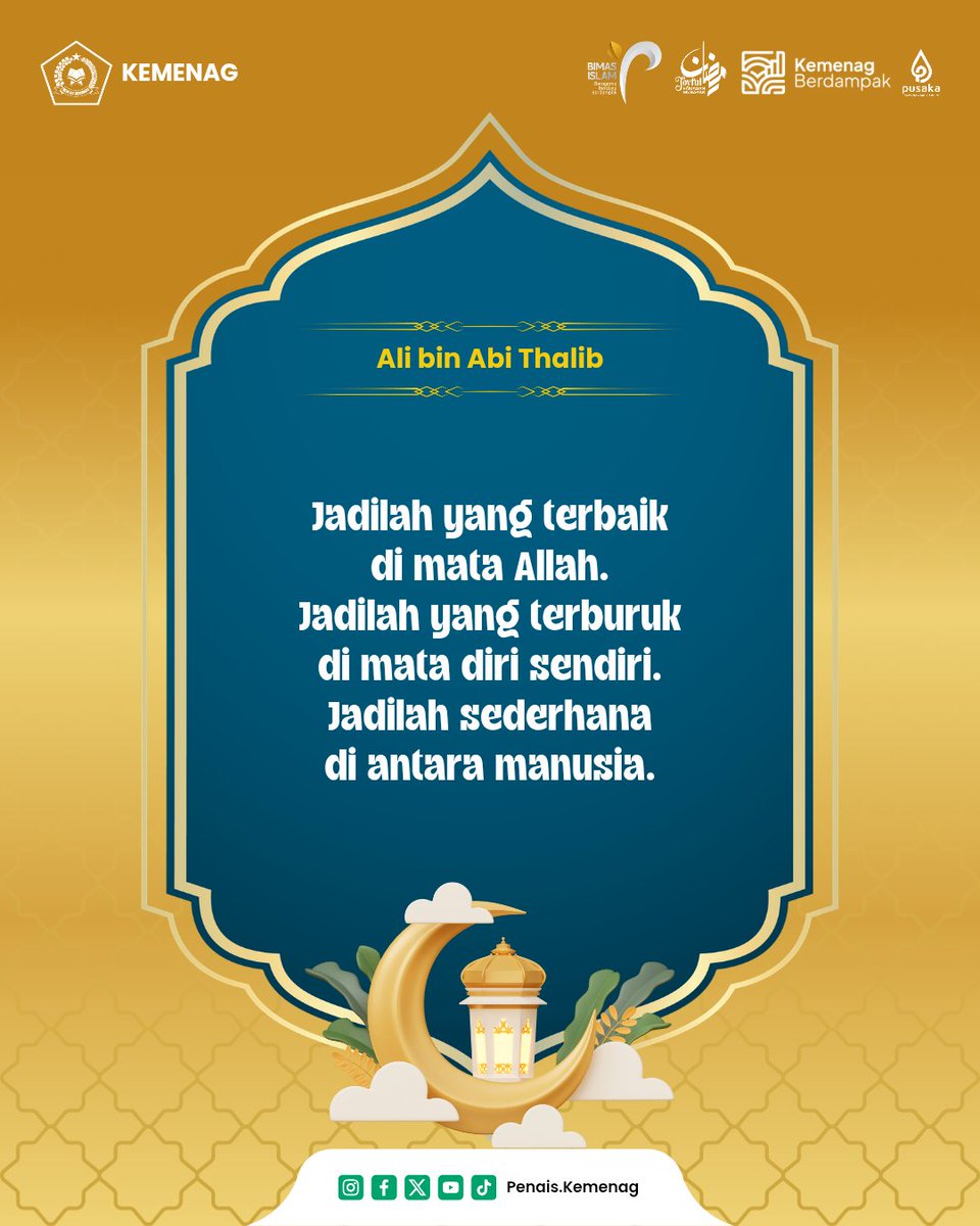 Seni menjadi kecil di hadapan diri sendiri, agar tetap besar di hadapan Illahi. ​Sederhana itu indah, rendah hati itu mulia.