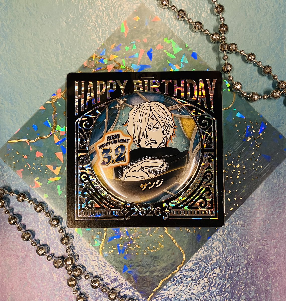 新商品】原画商品 バースデイ缶バッジ サンジ 550円（税込） 好評発売