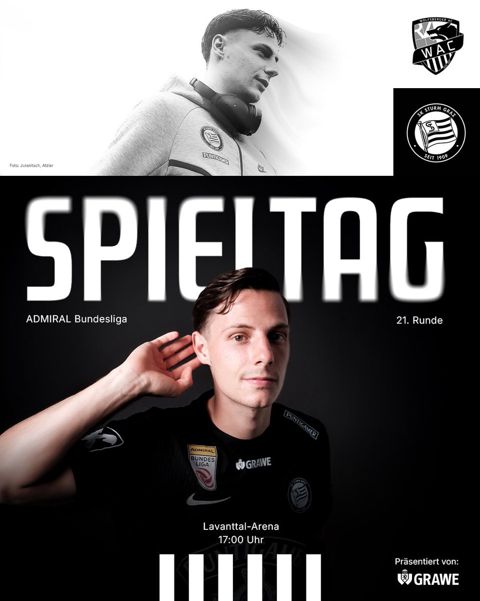 SKSturm's tweet photo. Auswärtsspieltag! Wir wollen heute drei Punkte aus dem Lavanttal mitnehmen. 👊🏻 #sturmgraz #AdmiralBL #WACSTU #GRAWE https://t.co/11zxTlnYLI