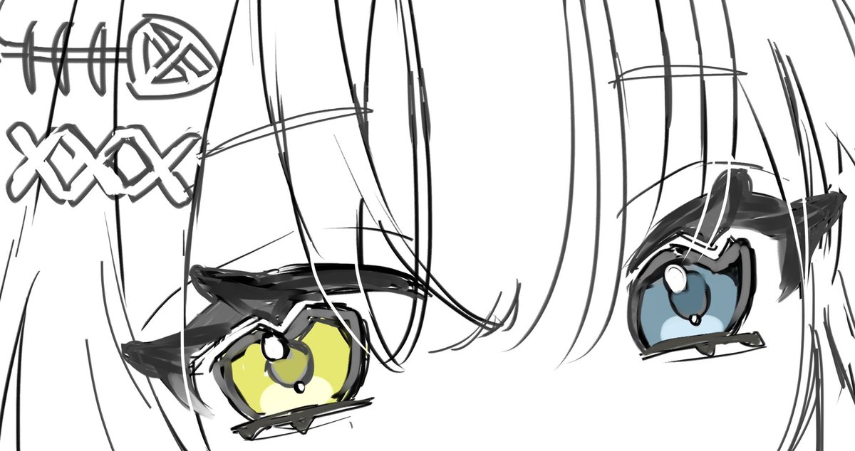chami_illust07's tweet photo. セルフ受肉Vするなら絶ッッッッ対に
うちのこ（猫2匹）の目の色にしたい

🩵💛 https://t.co/bhBp7kDwHW