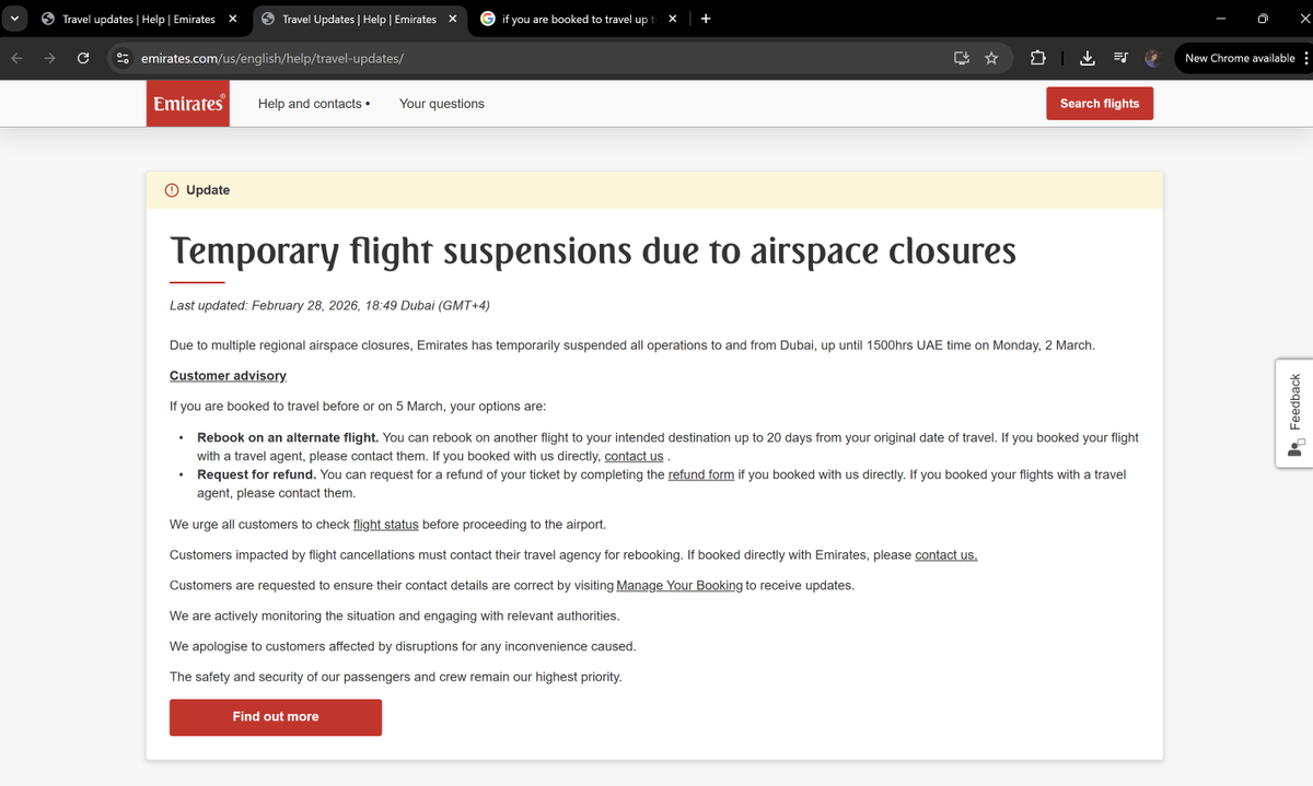 a_aadhya's tweet photo. @emirates which one's the latest travel advisory? https://t.co/p4BNqwd29F