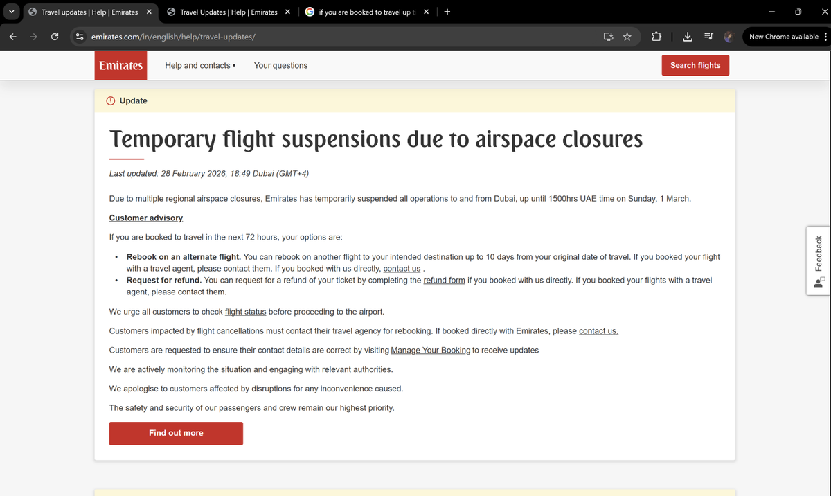 a_aadhya's tweet photo. @emirates which one's the latest travel advisory? https://t.co/p4BNqwd29F
