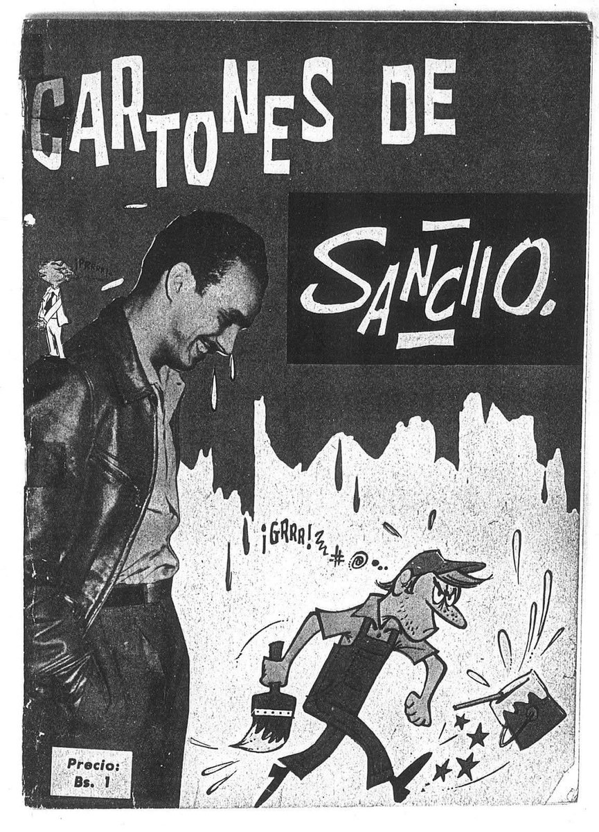 Caracascuentame's tweet photo. Caracas, años 60. Carlos Alberto Galindo "Sancho", fue un periodista, destacado en el humorismo gráfico, caricaturista y docente. Entre sus principales trabajos destacan piezas como estas: https://t.co/yERAZd4aTv