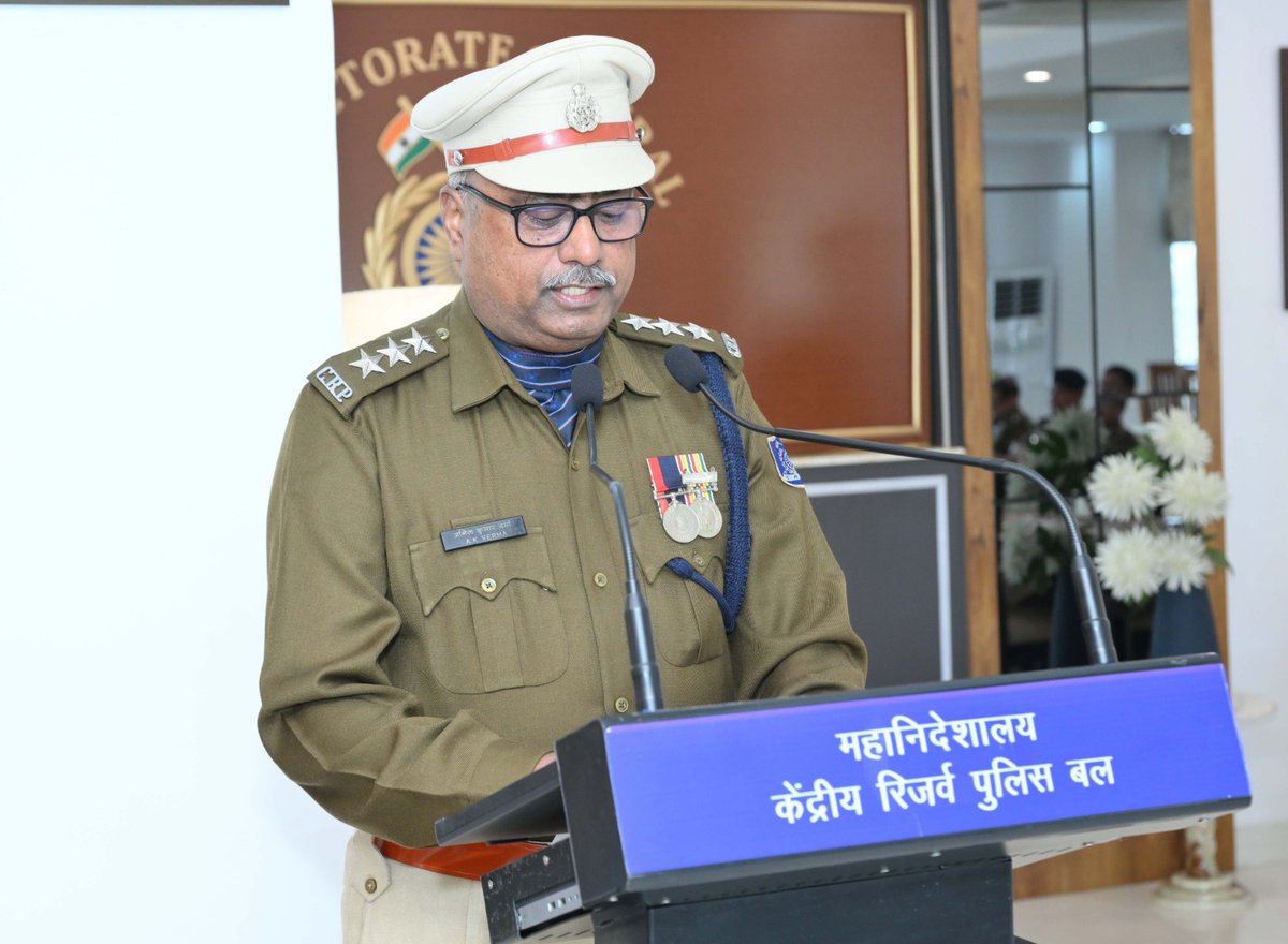 crpfindia's tweet photo. A grand farewell was organized at @crpfindia HQ for Shri Anil Kumar Verma, AC (M), on his superannuation on 28 February 2026.

​With 36 years of dedicated service across the country and numerous accolades for excellence, he leaves behind a legacy. 

Wishing him a happy & healthy second innings.

#NationFirst
#Vandematram150
#MissionNaxalMuktBharat2026
@gpsinghips