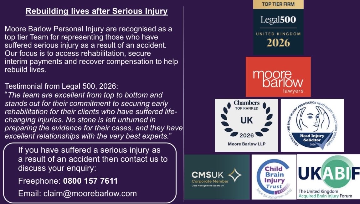 MBinjury's tweet image. Our Solicitors specialise in Serious Injury whether the #accident happened in the UK or abroad, on land, air or water, as a result of a road crash, work accident, product defect, or on someone else’s property. 

Contact us to discuss your injury #compensation #claim .