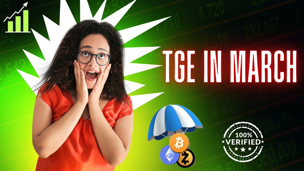 Crypto_Kieran's tweet photo. ✅ TGE in March 2026 🗓

📱Join SAGE Airdrops Telegram for More Updates : https://t.co/fHKicMLJlB

⬇️ Token Generation Events 📊

📊 @paradex -  TGE planned for late Feb or early March
📊 @edgeX_exchange  -  TGE planned for Late March
📊 @USDai_Official  - Q1 2026
📊 @opensea - Q1 2026
📊 @P2Pdotme - Q1 2026

--

⬇️Mainnet Launch 💻

💻 @gensynai - Mainnet Launch in April 2026
💻 @NexusLabs - Mainnet Launch in Q1 2026

 --

We might see a TGE announcement from these projects soon. 👇

🔶 @ofc_the_club - TGE announcement coming soon
🔶 @Backpack : TGE announcement coming soon
🔶 @billions_ntwk : The Billions cofounder has also shared that TGE is planned before Q2 2026
🔶 @Arcium 
🔶 @grvt_io 
🔶 @reya_xyz 
🔶 @nansen_ai
 
Some date may be not confirmed 👌