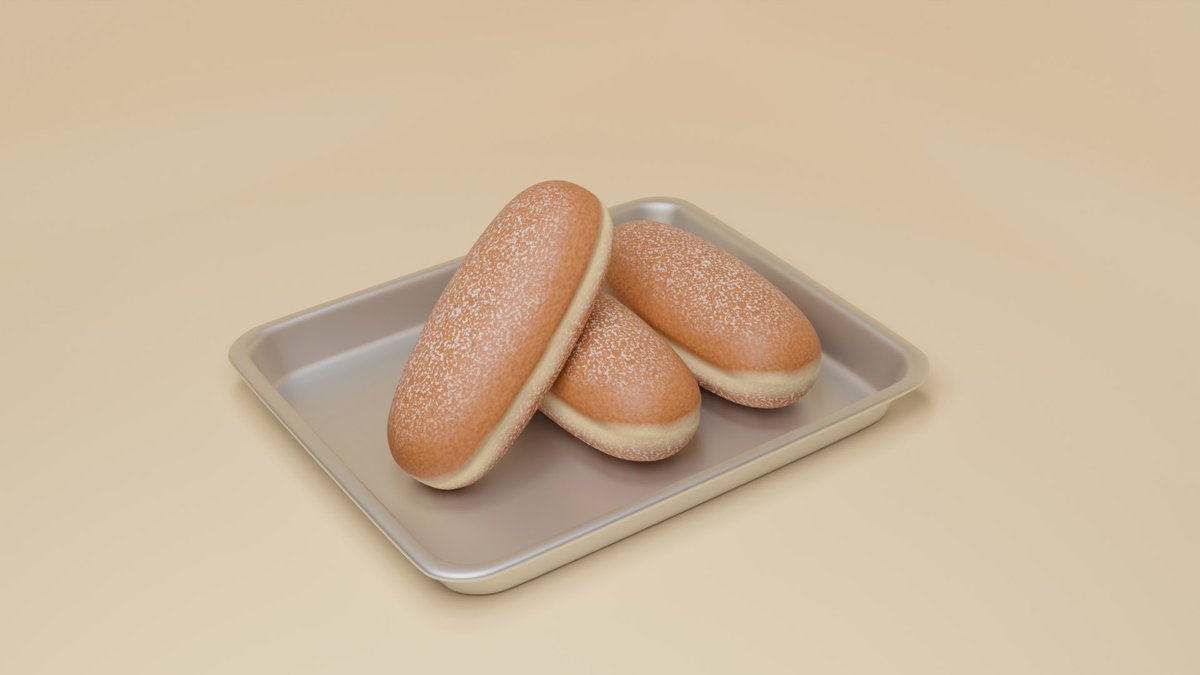 mo_yomaru's tweet photo. 揚げパン
#blender初心者 #b3d #3DCG https://t.co/ddDYr8o4yE