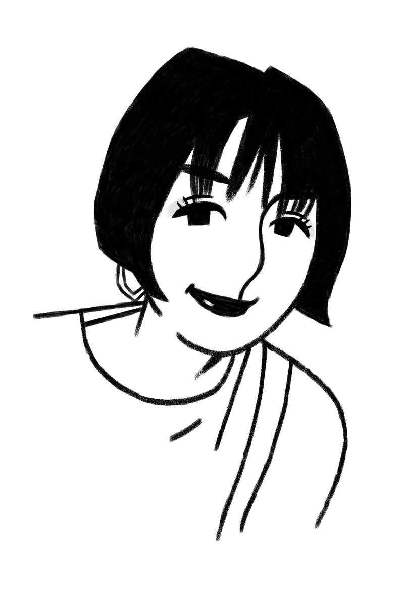 似顔絵習作、池田エライザさんに再々挑戦！ 前回投稿したのと合わせて