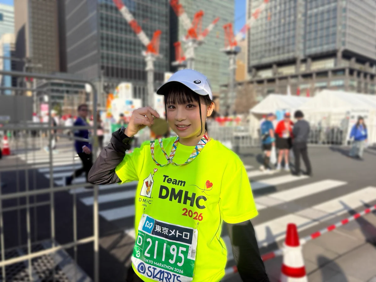 NGT48喜多花恵、東京マラソン2026を笑顔で完走 初フルマラソン6時間2分13秒