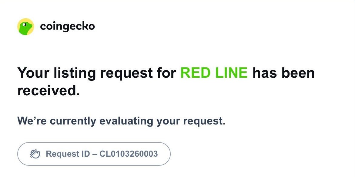 redlineprotocol's tweet photo. CoinGecko listing for $RedX is now under review.
Big step forward. Stay tuned. 🚀 https://t.co/dZvxvraxVX
