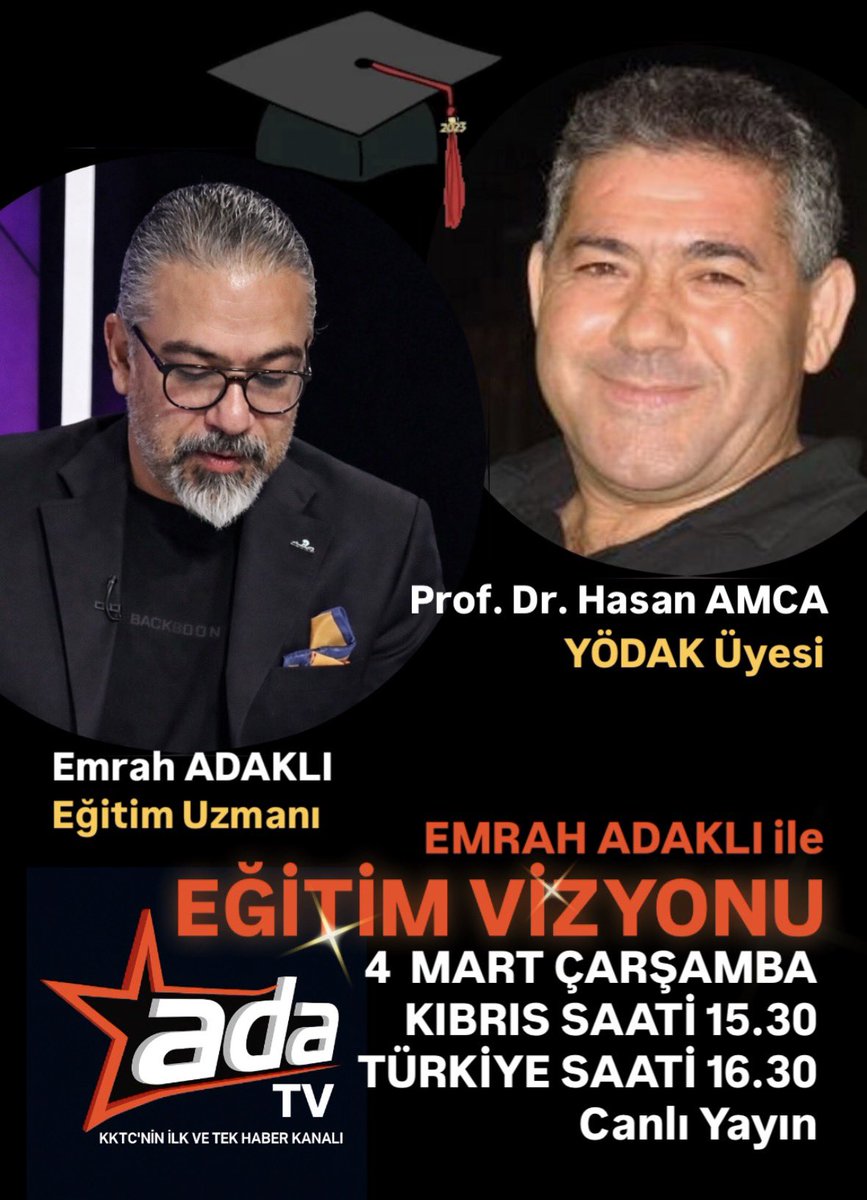 EMRAHADAKLI's tweet photo. Bu hafta çarşamba #EğitimVizyonu’nun vizyoner konuğu Prof. Dr. Hasan Amca  
Gelecek Nasıl Bir İnsan Bekliyor? #eğitimvizyonu #insantasarımı #emrahadakli #hasanamca #eğitimdedijitaldönüşüm #yapayzeka #veriokuryazarlığı #kariyer 
@Hasan_Amca_ https://t.co/bUTaQnK4VB