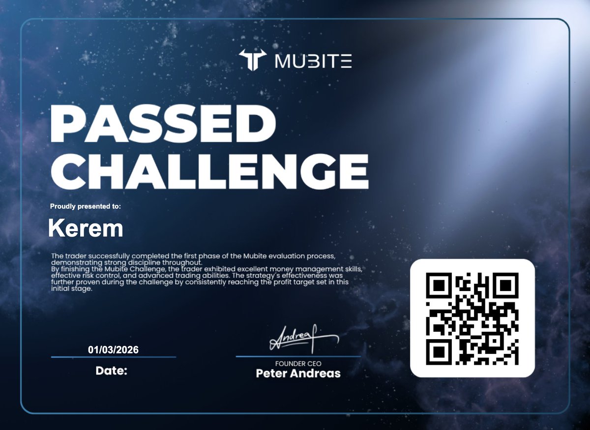 ZoeBlock_chain's tweet photo. I just got my second 100k funded account with Mubite @MUBITE_COM @andreascrypto_ https://t.co/SBiY0xr9ku