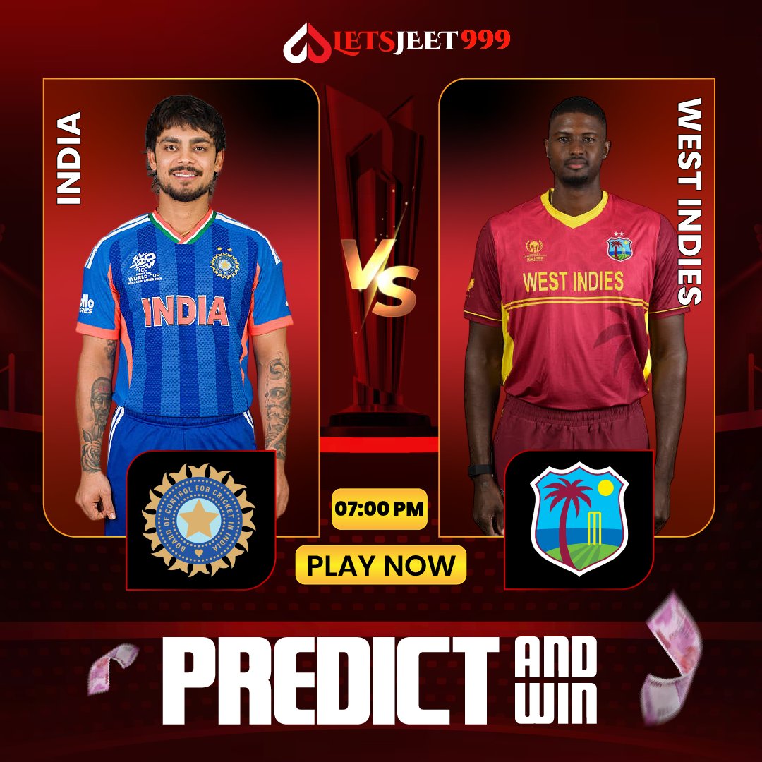 letsjeetindia's tweet photo. 🇮🇳 India vs West Indies – 7:00 PM Power Clash! 🇧🇸
https://t.co/YOeUsaj1m4
https://t.co/haQi0KBK8J
Explosive batting meets fearless Caribbean flair! 🏏🔥

#LetsJeet999 #PredictAndWin #INDvsWI #CricketUpdates #CricketFever #T20Cricket #LiveCricket #WorldCup #CricketLovers https://t.co/eVMWMGlE7Y