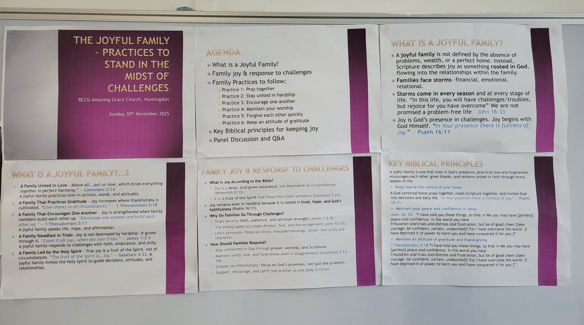 RCCG_Huntingdon's tweet photo. The Joyful family- Seminar notes .. https://t.co/ZHen0I6qP0