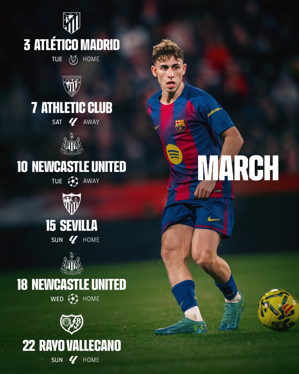 FCBarcelona's tweet photo. Big games are coming! 👊

🎟️ Tickets: https://t.co/sUOD1VsvAX https://t.co/sEGGlh7sZ6