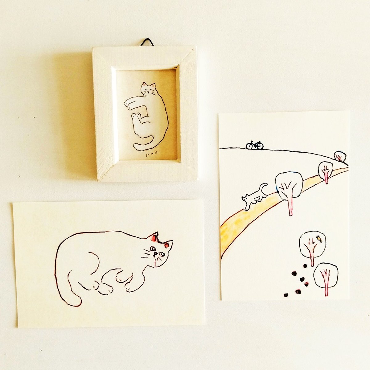 猫の日には間に合いませんでしたが、白猫セットが完成しました。 ミニ