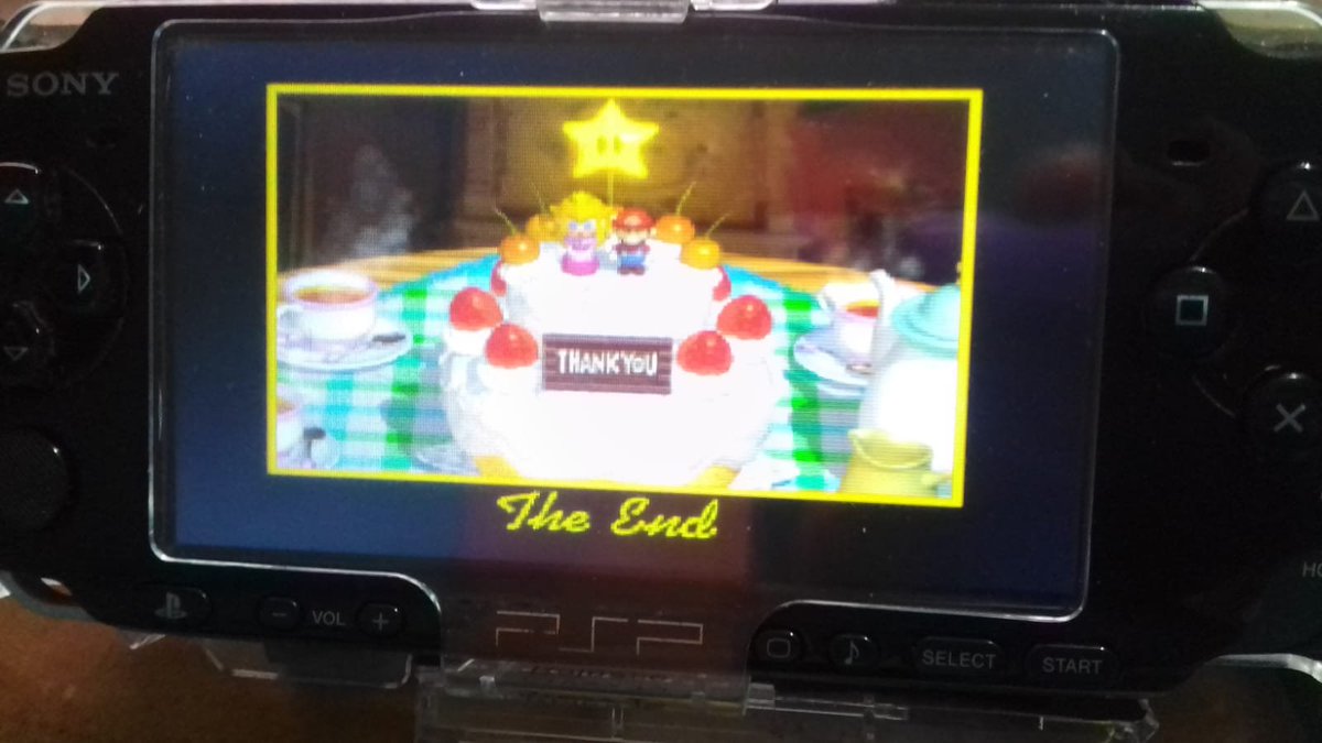 officialy i've beaten mario 64 on a psp