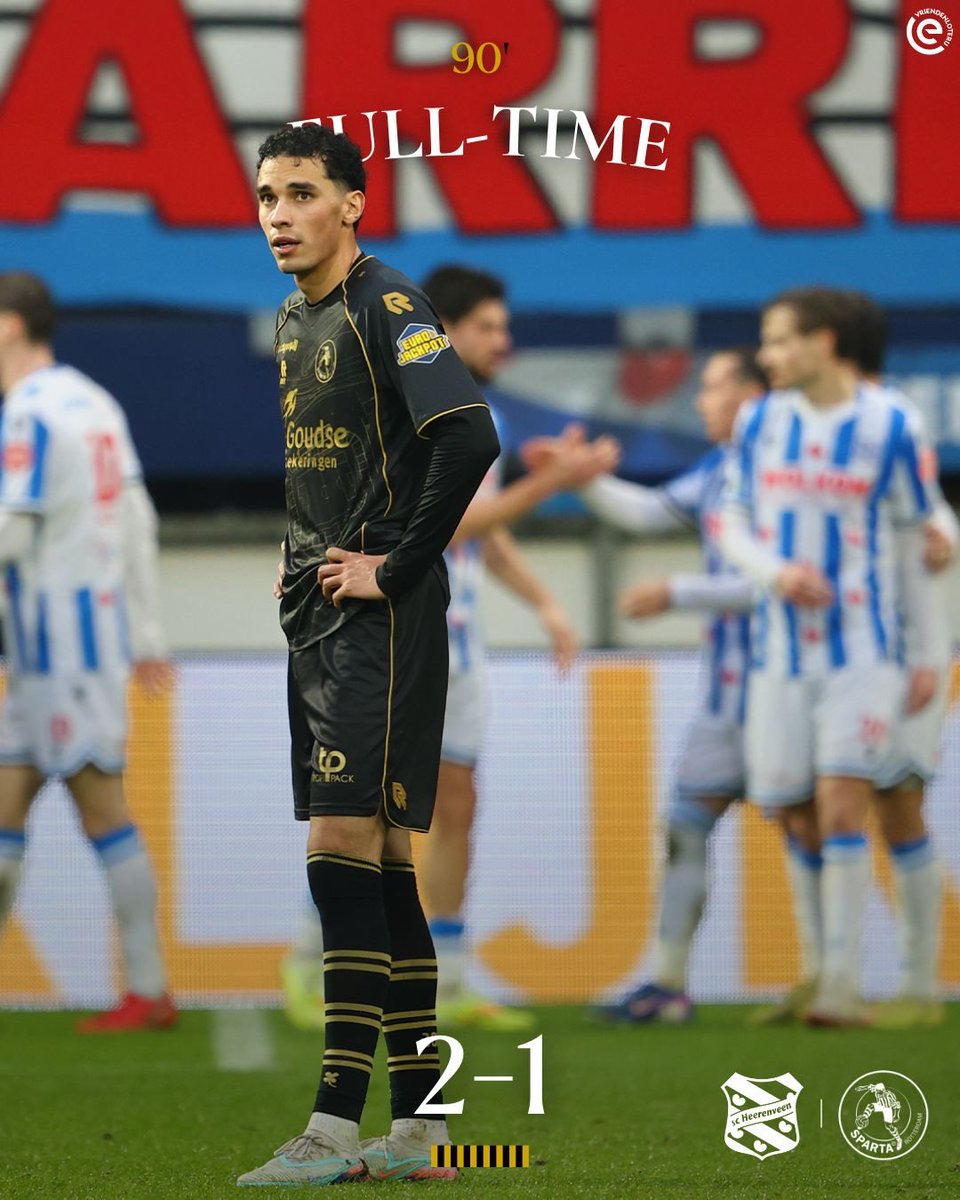 Sparta_FR's tweet photo. RÉSULTAT

SC Heerenveen 2-1 Sparta Rotterdam 

Plus que 3 points d’avance pour le top 8.. 

Prochain match dimanche contre PEC Zwolle. 

#HEESPA https://t.co/Ov7bsbYTe9