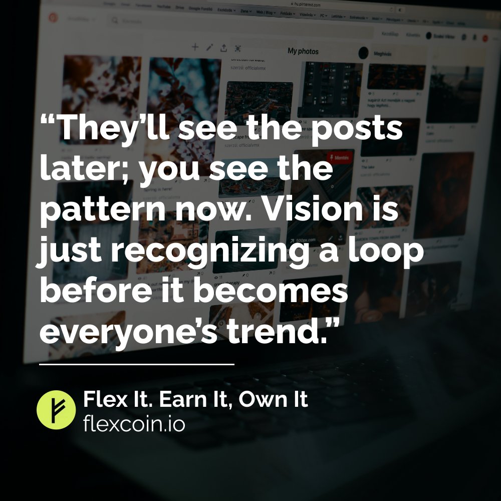 FlexCoinGlobal's tweet image. FlexCoin is for pattern-readers who recognize a coordinated culture play long before it becomes ‘obvious’ to the crowd.

#SeeThePattern #AheadOfTheScroll #FlexCoin #CulturePlay