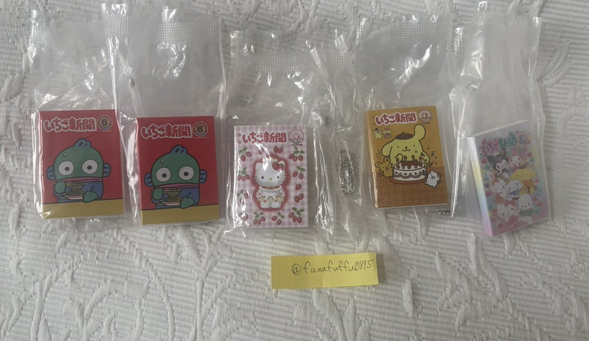 funafuffu0815's tweet photo. いちご新聞　豆ガシャノート
サンリオ　レトロレッスンバッグ
プロフィール帳 交換

譲：ハンギョドン、367 キティ、ポムポムプリン、666
キティ×2
シュガーバニーズ
求：マロンクリーム、マイメロディ
リトルツインスターズ(キキララ)、マロンクリーム
マロンクリーム https://t.co/LXXwKDaHIN