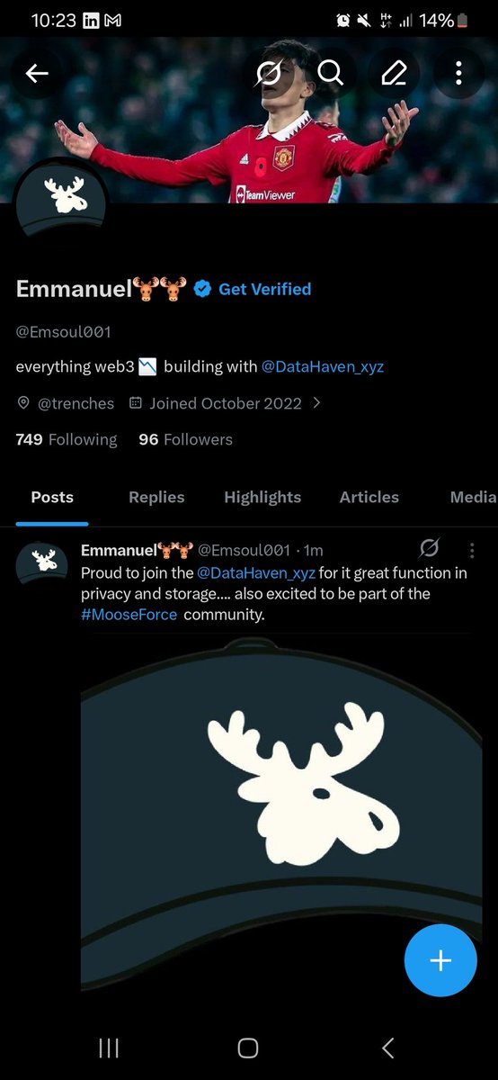Proud to join the <a href="/DataHaven_xyz/">DataHaven 🫎</a> for it great function in privacy and storage.... also excited to be part of the #MooseForce  community.