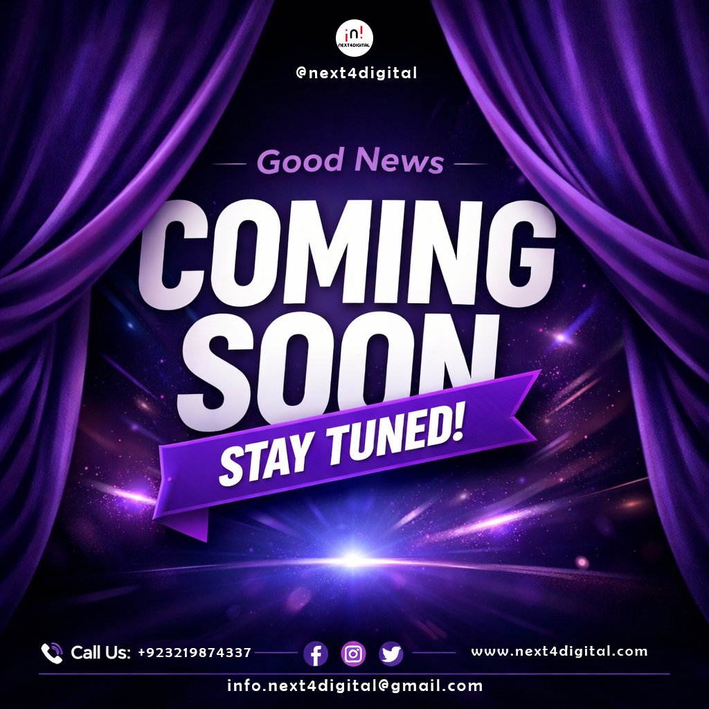 Next4Digital's tweet photo. good news 
coming Soon 
Stay tuned
@Next4Digital #next4digital https://t.co/veWvIl2ips