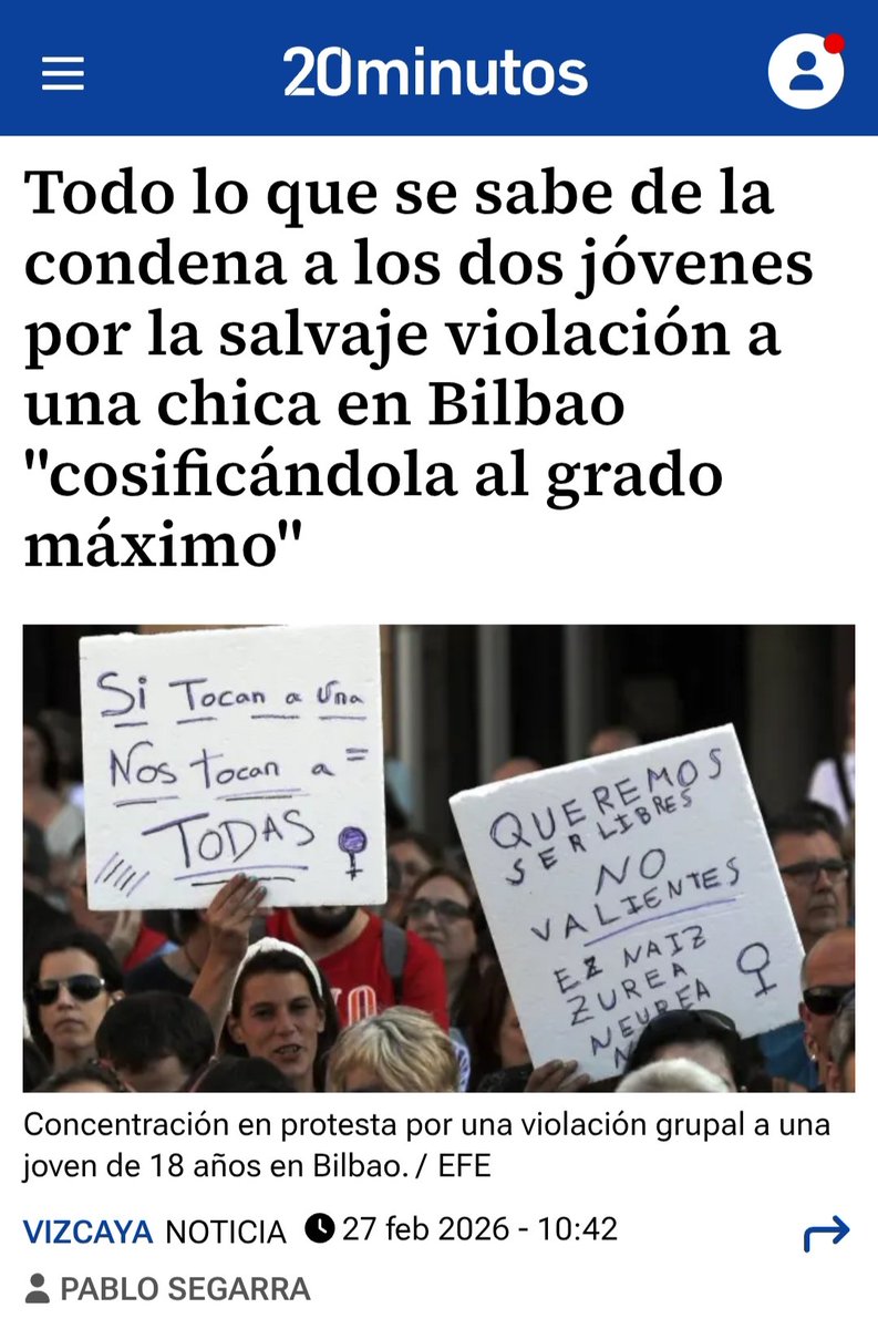 La chica ha dejado trabajo, carrera y cambiado de ciudad para olvidar su círculo social. 
En cambio los violadores son "Dos jóvenes: C.M.B., de 23 años y B.D.A., de 22". 
No es así como la vergüenza cambia de bando. Mientras los violadores estén protegidos nada va a cambiar.