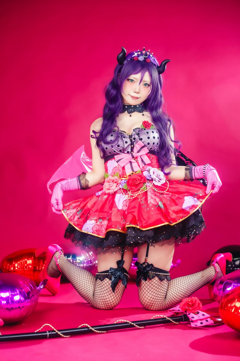 cosplay photo 東條希 / ラブライブ! 💜 小悪魔編(⃔ ˆ꒳ˆ )⃕↝ᩚ