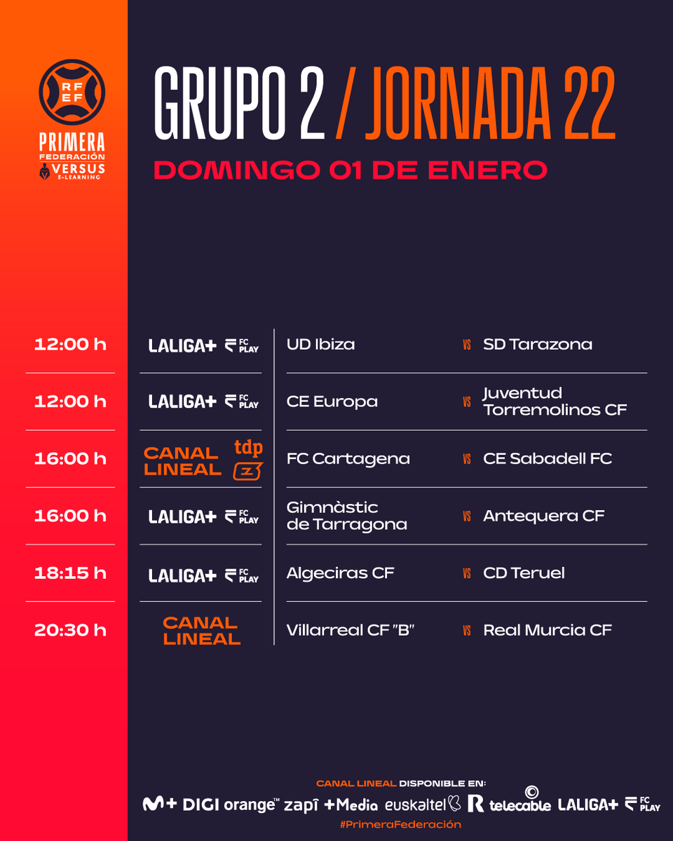 ⚽️ ¡VAYA DOMINGO DE FÚTBOL TENEMOS POR DELANTE!

#PrimeraFederación | #VersusELearning