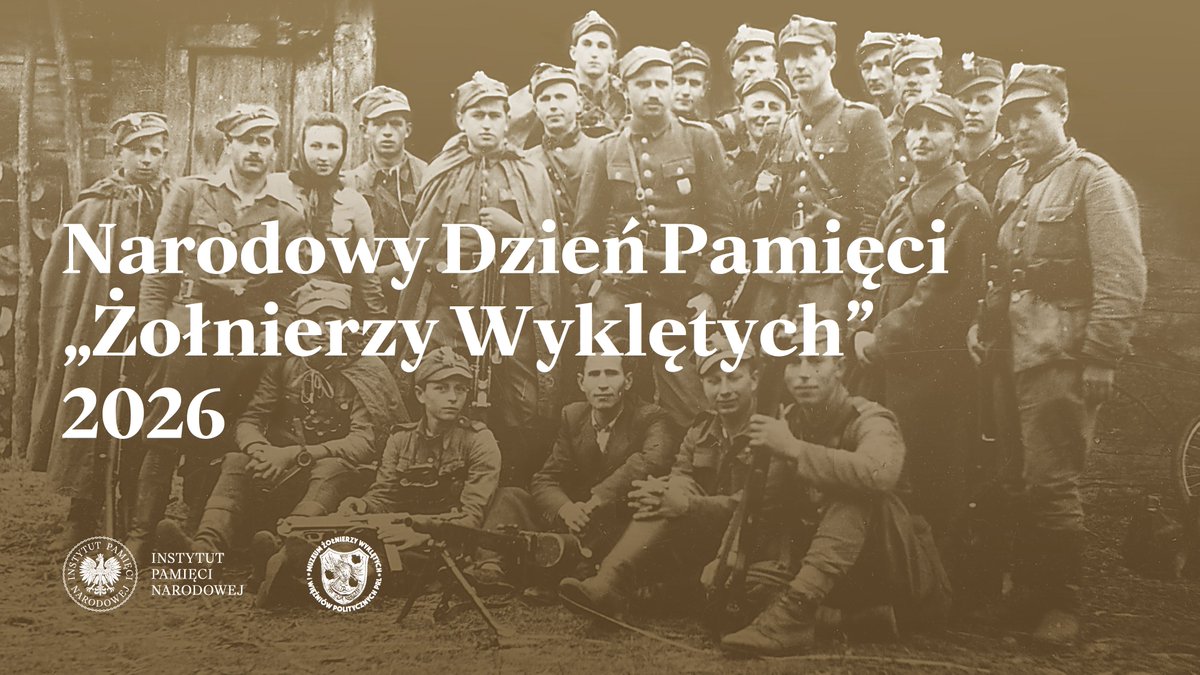 FederacjaP's tweet photo. Narodowy Dzień Pamięci Żołnierzy Wyklętych
1 marca 2026 r. mija 75 lat od dokonania przez reżim komunistyczny zbrodni na żołnierzach powojennego podziemia niepodległościowego. To rocznica wykonania wyroku śmierci na siedmiu członkach IV Zarządu Głównego Zrzeszenia WiN.
Pamiętamy https://t.co/d55aWr8a3Z