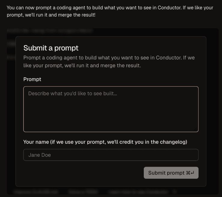 Clarity_89's tweet photo. An interesting approach to feature requests 😄 

@conductor_build https://t.co/PJFlXQqXKh