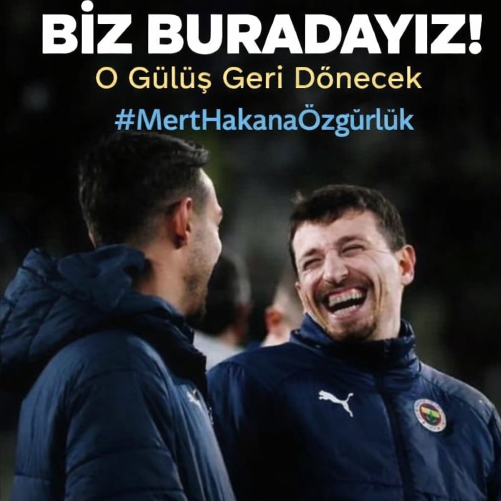 𝗕𝗶𝘇 𝗕𝘂𝗿𝗮𝗱𝗮𝘆ı𝘇 👊
O Gülüş Geri Dönecek 🙏🙏
Mert Hakan Yandaş Yalnız Değildir... 
#MertHakanaÖzgürlük 💛💙