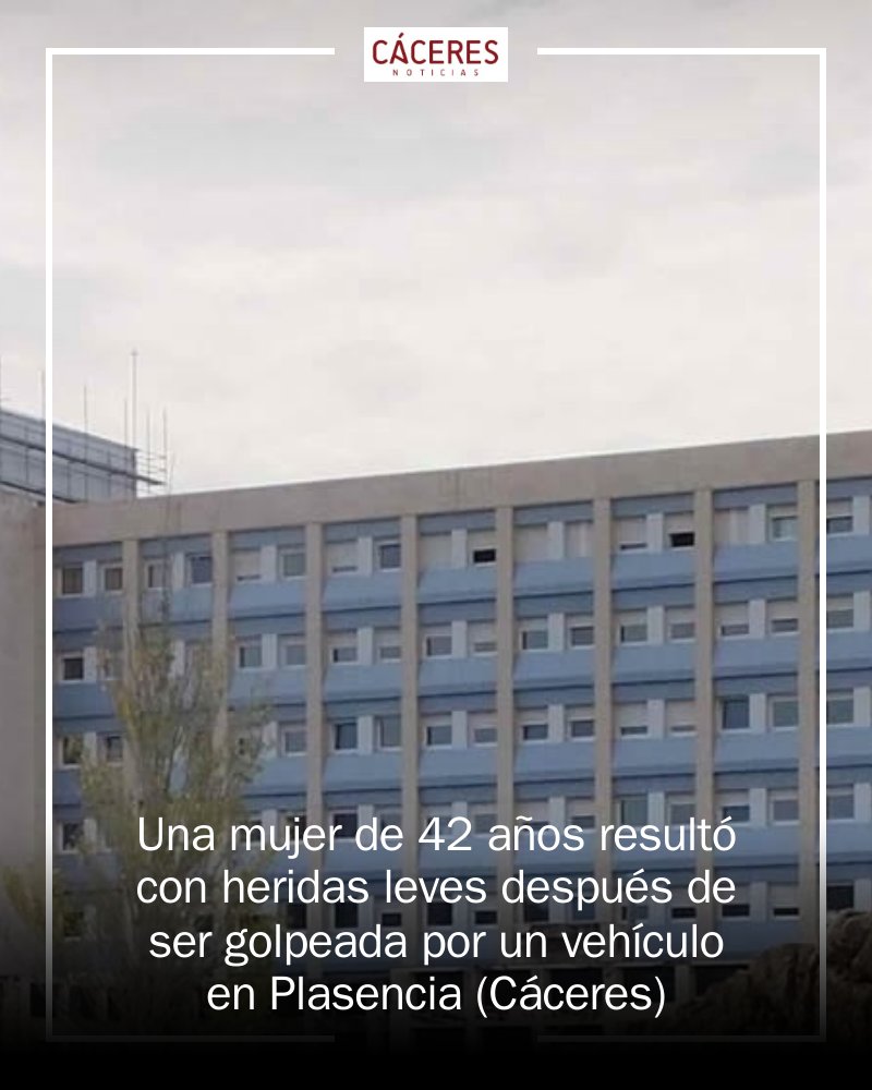 🚨 ¡Atención, Plasencia! Una mujer de 42 años ha resultando herida leve tras ser atropellada en la calle Obispo Valera. Los servicios de emergencia acudieron rápidamente. ¡Es fundamental cuidar la seguridad vial! #Plasencia #SeguridadVial mrf.lu/S84F