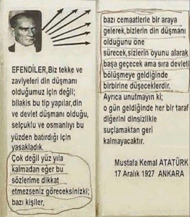 İleriyi nasıl görmüş iki gözümün çiçeği..
Doğa benim tanrım, Atatürk'de yol gösterenimdir.