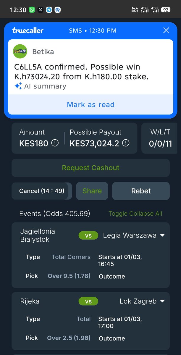 Purita254t's tweet image. Simplified 405+ odds♻️✅💵. Easy to win ⤵️⤵️as you can see 👀
Get all betting codes in our WhatsApp⤵️ pals ⤵️⤵️⤵️

chat.whatsapp.com/JBmYK0tAJtz930…

Retweet and make the street's see the bet too let's al win it 😍😍🍀😍