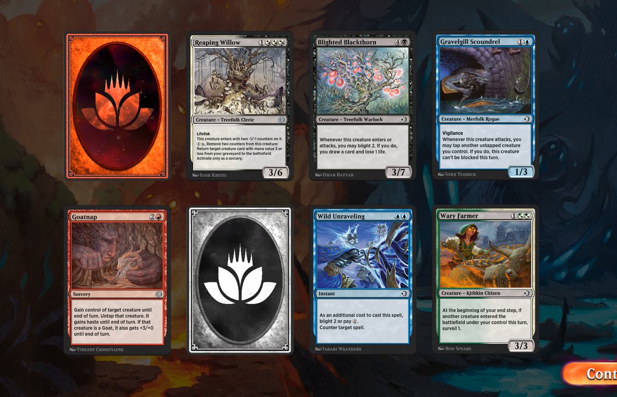 Say what you will but tbh I always disliked those wildcards... they are just so unexciting. To me they were like a hack for when ppl were first playtesting Arena or something, but I know are short of alternatives since you can't trade cards in this trading cardgame. #MtG