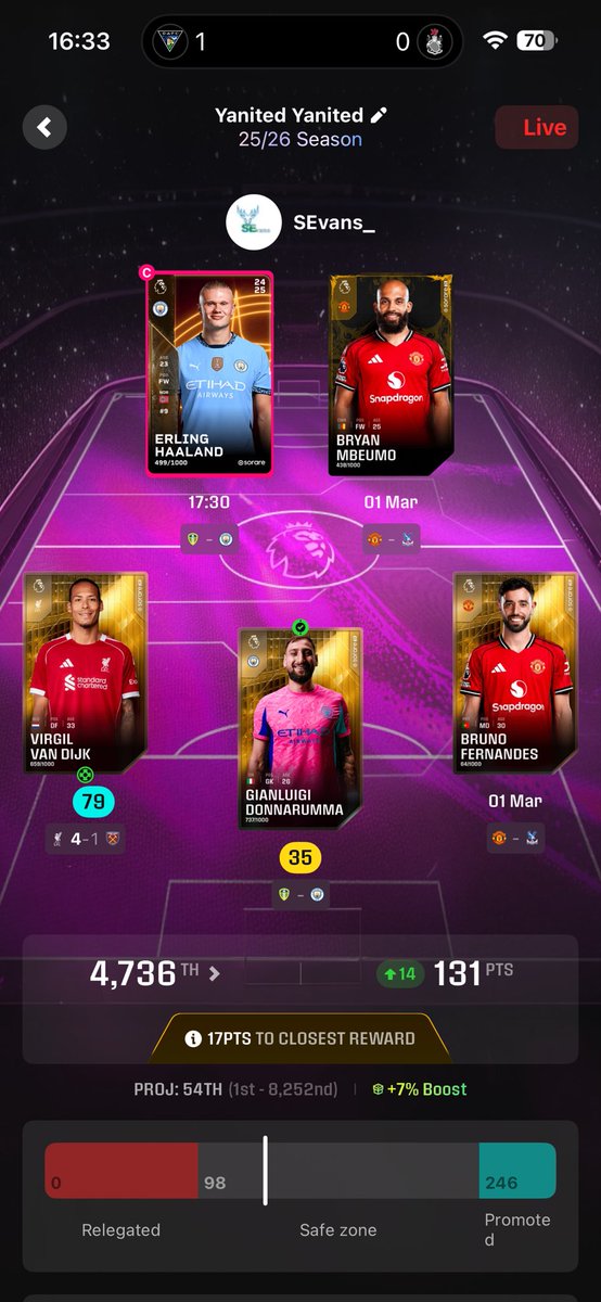 Honestly <a href="/Sorare/">Sorare</a> that’s 3 line up ruined because off unexpected DNP’s that I was sat ready to watch the match’s, would it really affect the game mechanics if you could do one “sub” per lineup up but the sub has to be performed before that match starts?
