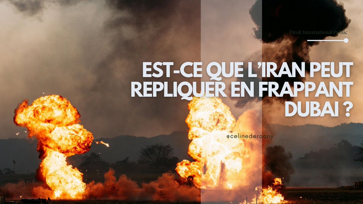 CelinedeRoany's tweet photo. 🧵 Les frappes iraniennes sur les bases américaines sont-elles légales ? Eléments de droit international. (1/12)

#1 https://t.co/nboqZM6ECN