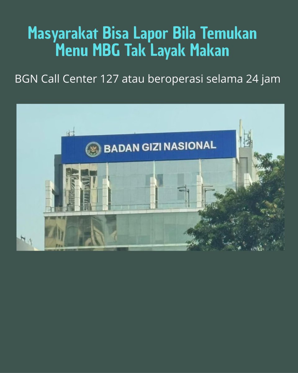 yankedaddies's tweet photo. untuk semua masyarakat bisa langsung melapor ketika menemukan menu mbg yang tak layak makan, call center beroperasi selama 24 jam. Program Ekonomi Kerakyatan https://t.co/tlH9qOw9yQ