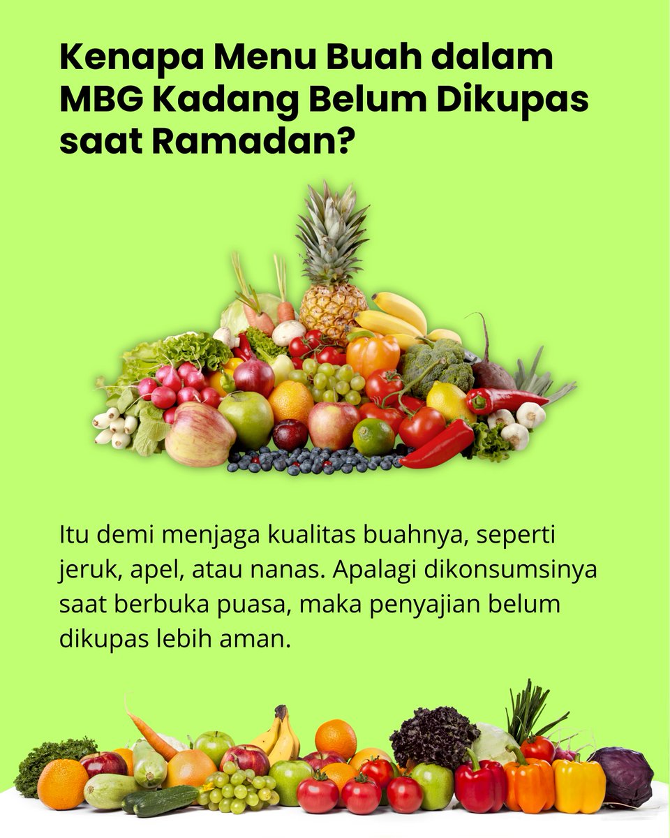 sajakltrsi_id's tweet photo. inilah alasan buah pada mbg belum dikupas ya, itu karena menjaga kualitas buah apalagi dikonsumsinya saat buka puasa, jadi mari kita dukung Program Ekonomi Kerakyatan ini. https://t.co/mO8eN0QyEw