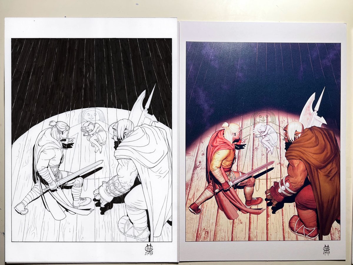 La mia cover art originale di Dragonero #47, 42 cm x 29,7 cm.  #coverart #illustration #fumetti #dragonero #tavoleoriginali