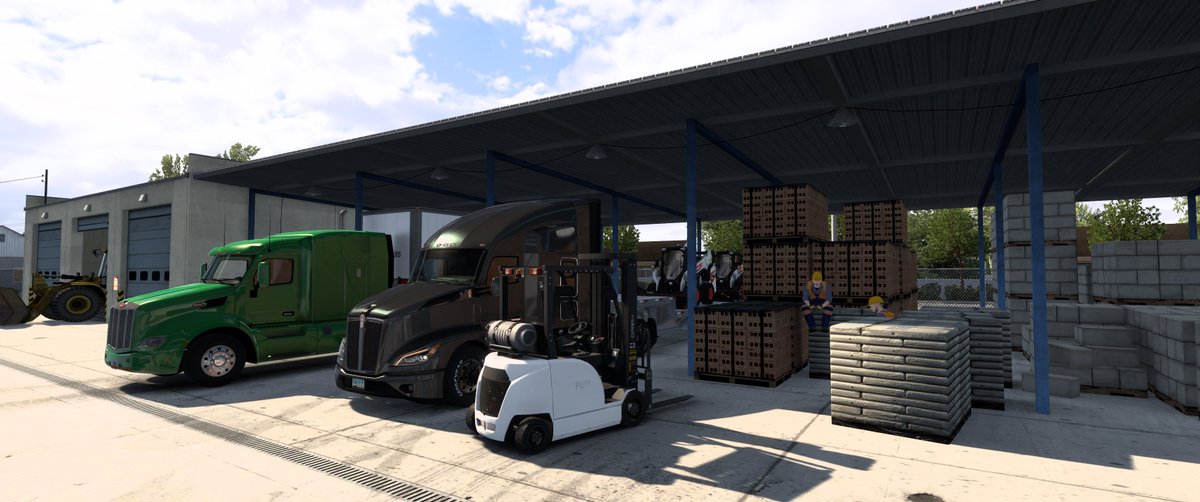 ats_ryoryo's tweet image. スキッドステアローダー？を運んでみた😀
頭でっかち😅
あまり今日はマップ埋まらなかったなー

#ATS #AmericanTruckSimulator
#Kenworth