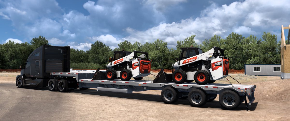 ats_ryoryo's tweet image. スキッドステアローダー？を運んでみた😀
頭でっかち😅
あまり今日はマップ埋まらなかったなー

#ATS #AmericanTruckSimulator
#Kenworth