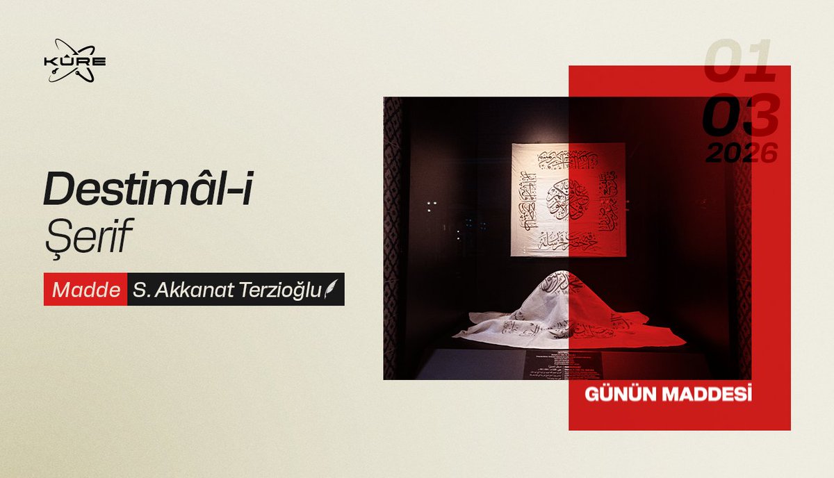 Destimâl-i Şerif, Osmanlı sarayında Hırka-i Saadet merasimlerinin en anlamlı unsurlarındandı.

Bir mendilden öte, manevi bir emanet…

🔴 Günün Maddesi: Destimâl-i Şerif 

kureansiklopedi.com/tr/detay/desti…