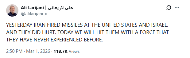 akshay_vicky's tweet photo. 🔴JUST IN : Warning from Iran Minister 👇 https://t.co/j8UrOt5fKQ