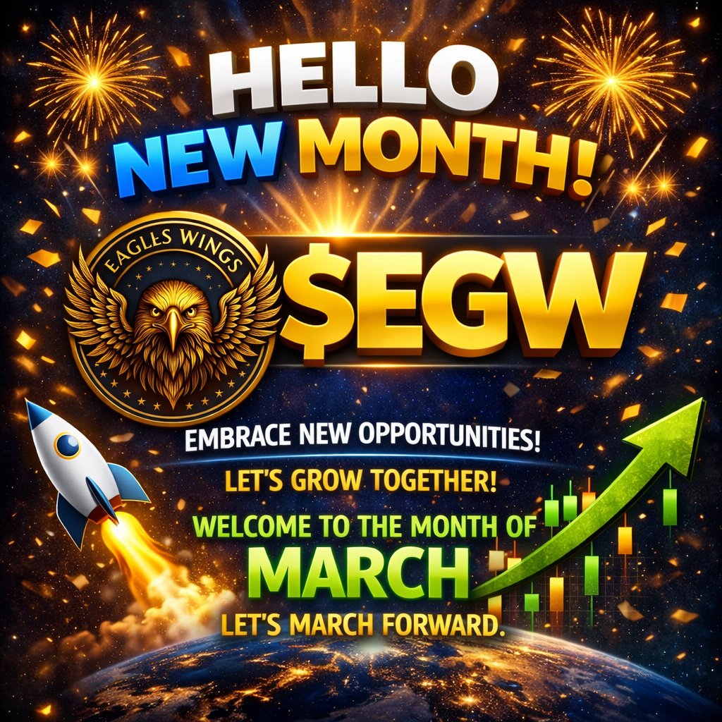 A Happy New Month. 
We MARCH foward. 
$Egw $EaglesWings $Soar