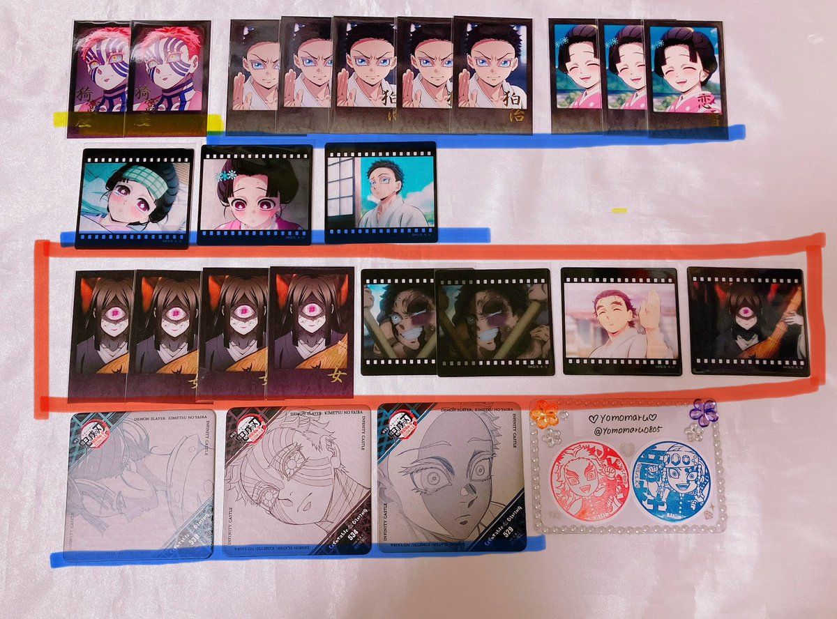 交換.譲渡募集＊ 鬼滅の刃 ダイニング お楽しみくじ 缶バッジ チェキ